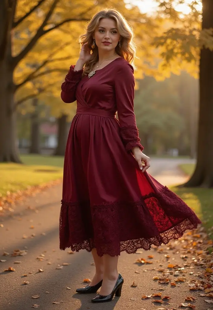 15 Elegant Fall Outfits for Plus Size Beauties That'll Make Heads Turn! - 14. Vintage-Inspired Plus Size Ensemble