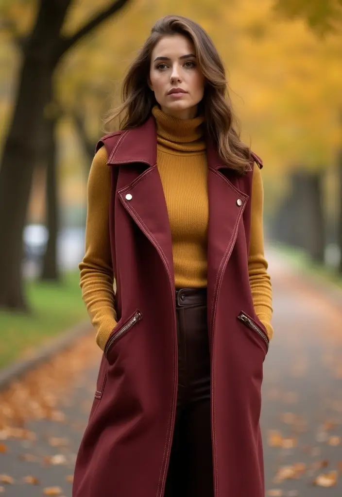 15 Elegant Fall Outfits for Plus Size Beauties That'll Make Heads Turn! - 15. Layered Look with a Long Vest