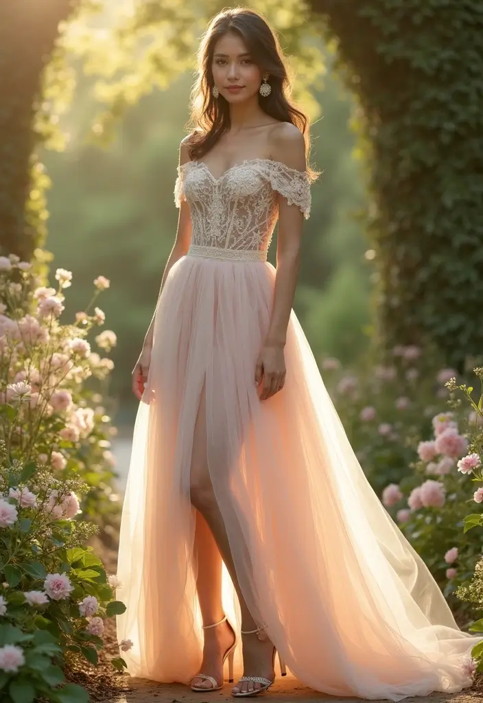 15 Stunning Casual Wedding Dresses That Will Make You Say 'I Do!' - 12. Stylish Tulle Skirt and Top Combo