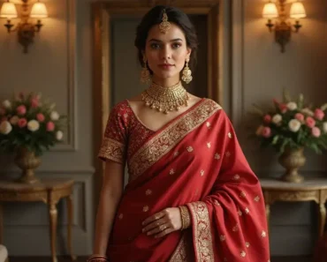 15 Stunning Gold and Red Bridal Sarees That Will Make You Feel Like a Queen!