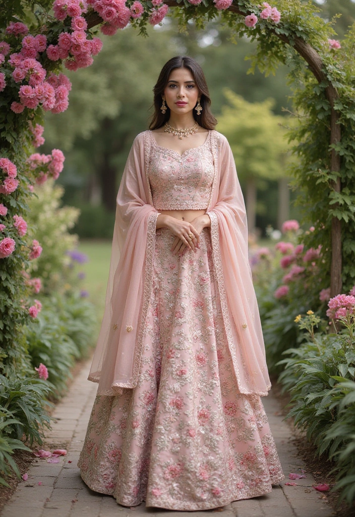 15 Stunning Indian Wedding Outfits for Brides That Will Make Heads Turn! - 11. Floral Embellishments
