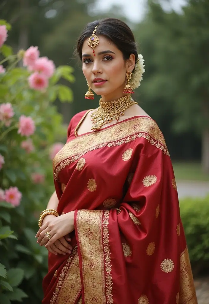15 Stunning Indian Wedding Outfits for Brides That Will Make Heads Turn! - 12. Traditional Kanchipuram Silk