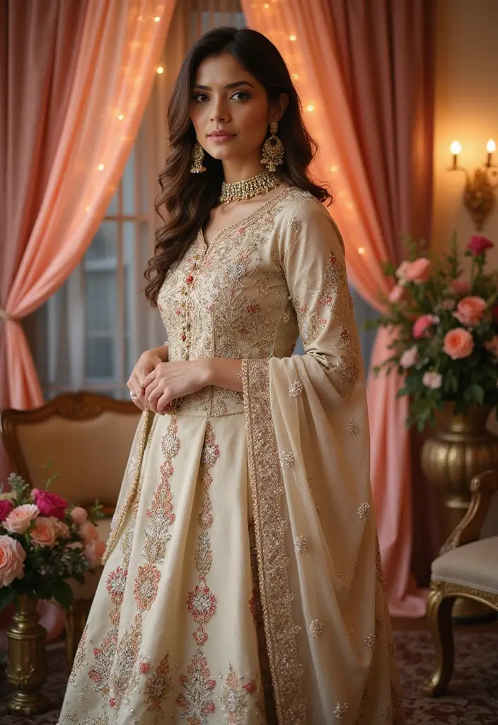 15 Stunning Indian Wedding Outfits for Brides That Will Make Heads Turn! - 5. Embroidered Anarkalis