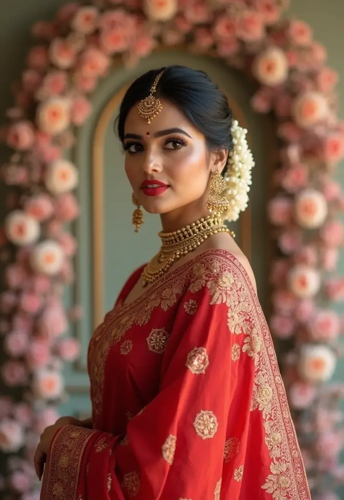 15 Stunning South Indian Bridal Looks in Red That Will Leave You Breathless! - 12. Radiant Ombre Red