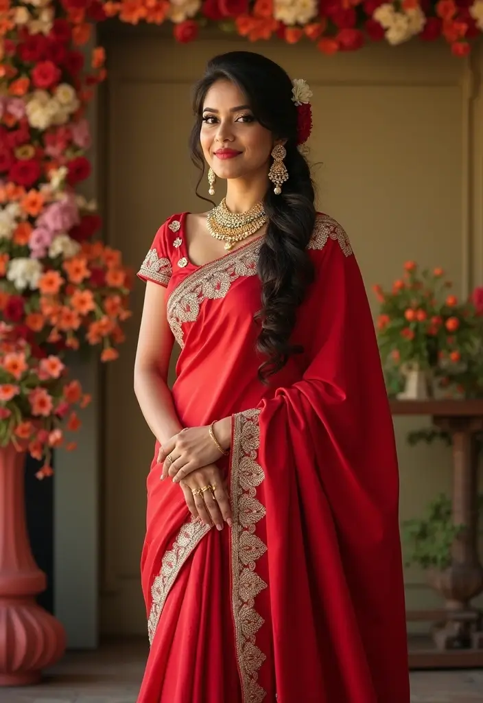 15 Stunning South Indian Bridal Looks in Red That Will Leave You Breathless! - 2. Radiant Red with a Twist of Modernity