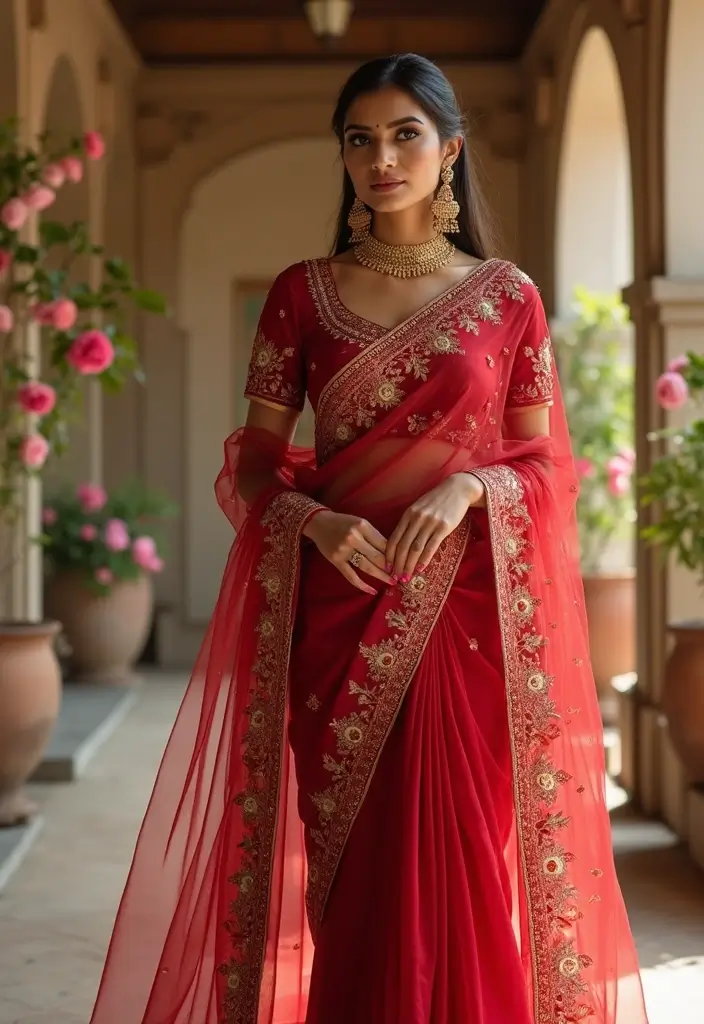 15 Stunning South Indian Bridal Looks in Red That Will Leave You Breathless! - 8. The Charm of Layering