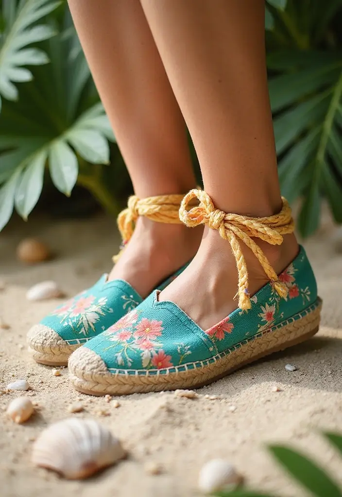 15 Stunning Wedding Footwear Ideas for Brides Who Love Flats (You Won't Believe #5!) - 3. Colorful Espadrilles