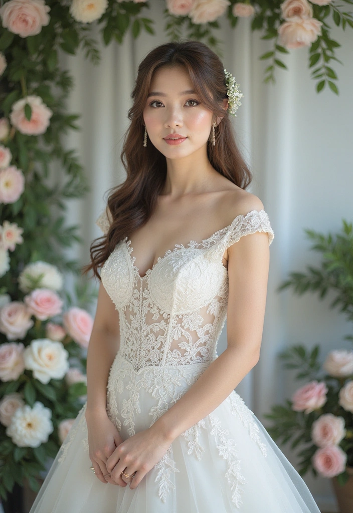15 Stunning Wedding Hairstyles for Medium Hair That Will Leave Your Guests in Awe! - 4. Half-Up, Half-Down Style