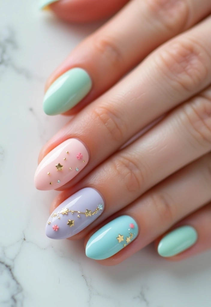 20 Stunning Gel Nail Designs That'll Make You the Envy of All Your Friends! - 11. Pastel Palette