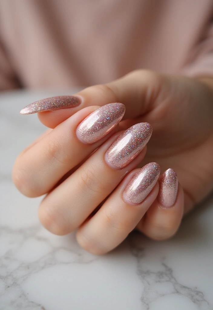 20 Stunning Gel Nail Designs That'll Make You the Envy of All Your Friends! - 17. Shimmer and Shine