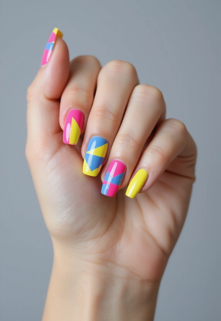 20 Stunning Gel Nail Designs That'll Make You the Envy of All Your Friends! - 2. Geometric Glam