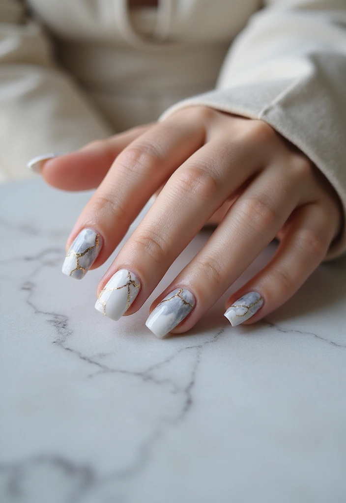 20 Stunning Gel Nail Designs That'll Make You the Envy of All Your Friends! - 5. Marble Magic