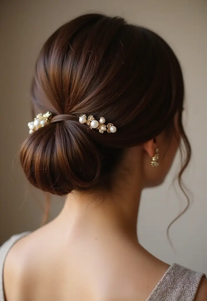 20 Stunning Hairstyles for Shoulder Length Hair That'll Turn Heads! - 19. Elegant Chignon