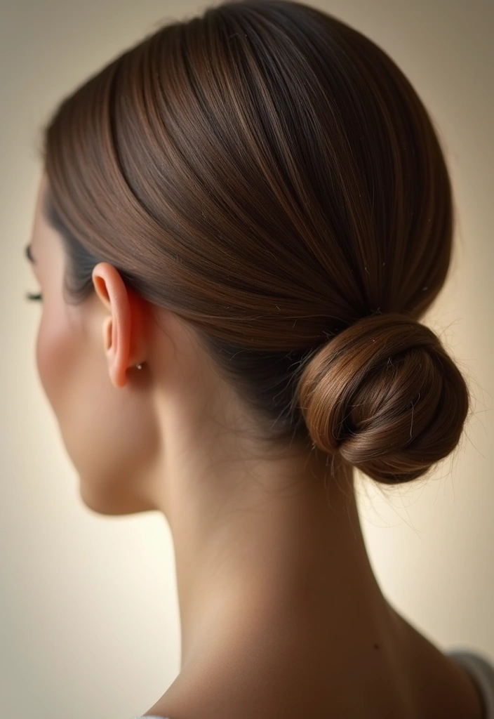 20 Stunning Hairstyles for Shoulder Length Hair That'll Turn Heads! - 2. Sleek Low Bun