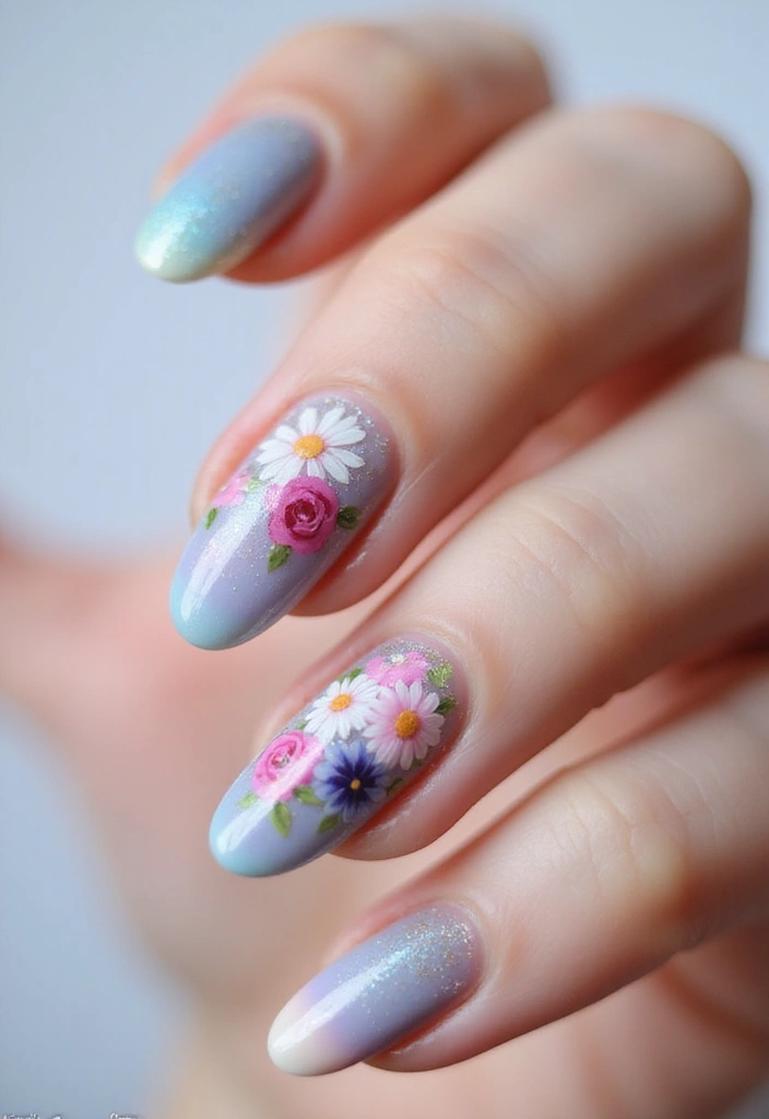 20 Stunning Nail Shapes You Need to Try This Season (Wait Until You See #5!) - 15. Floral Nail Art