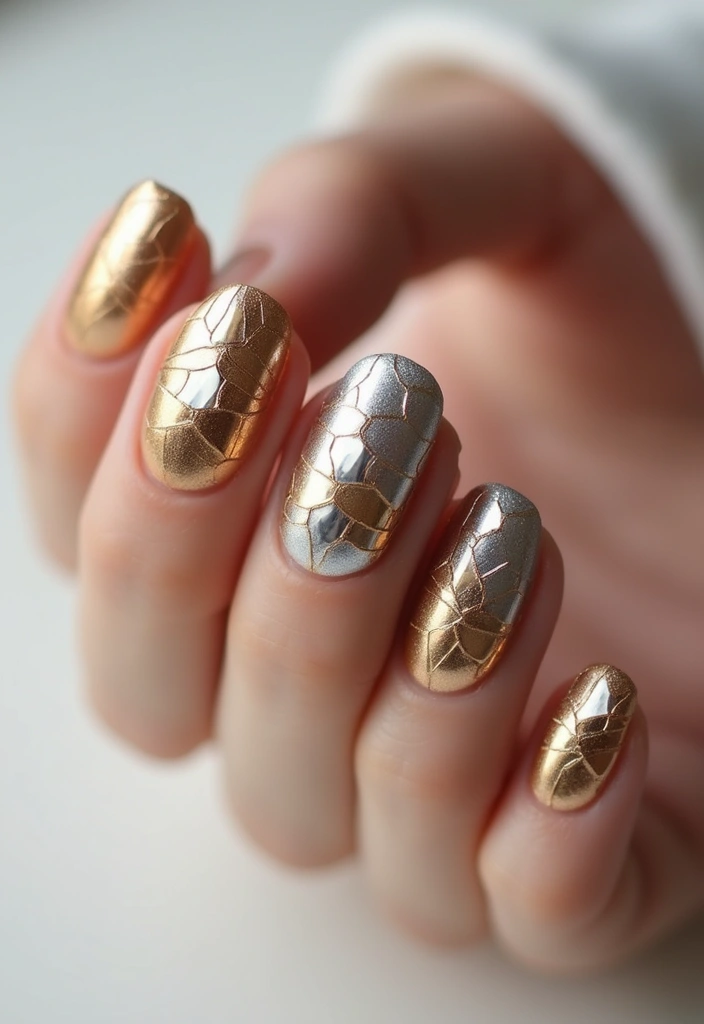 20 Stunning Nail Shapes You Need to Try This Season (Wait Until You See #5!) - 19. Metallic Nails