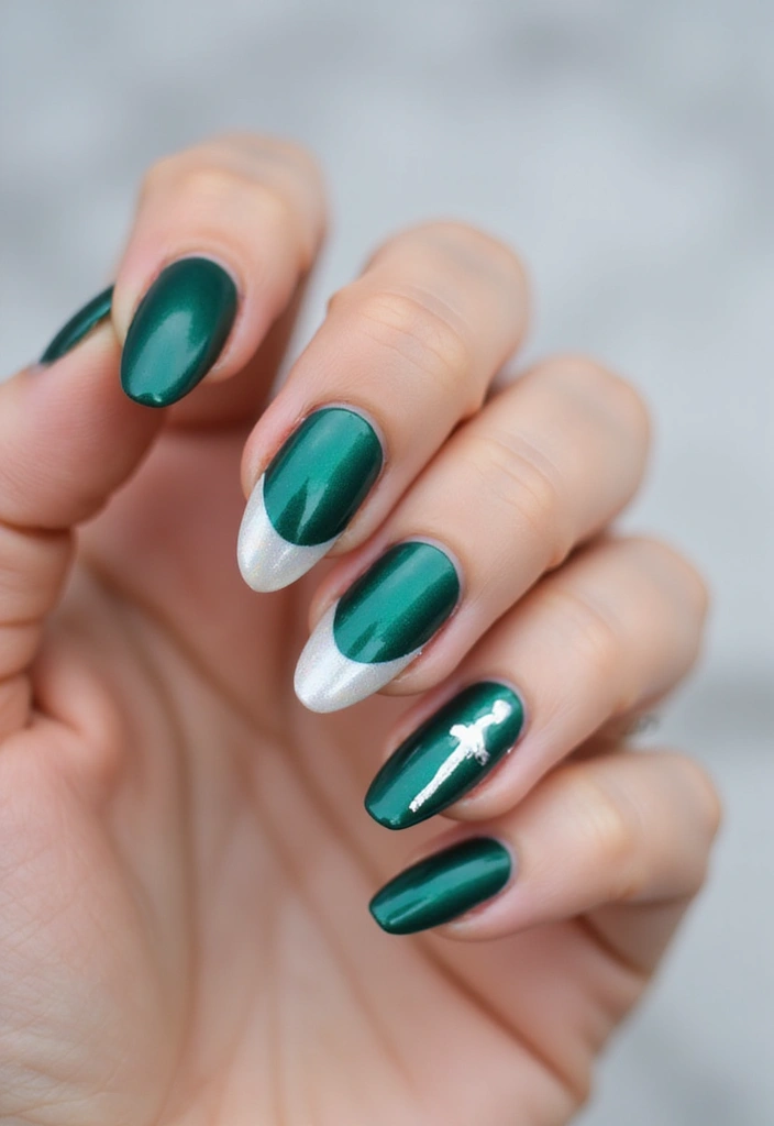 20 Stunning Simple Nail Designs in Acrylic That Will Steal Your Heart! - 10. Half-Moon Design