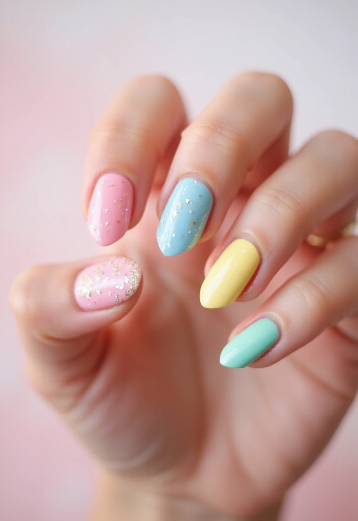 20 Stunning Simple Nail Designs in Acrylic That Will Steal Your Heart! - 19. Sweet Candy Colors