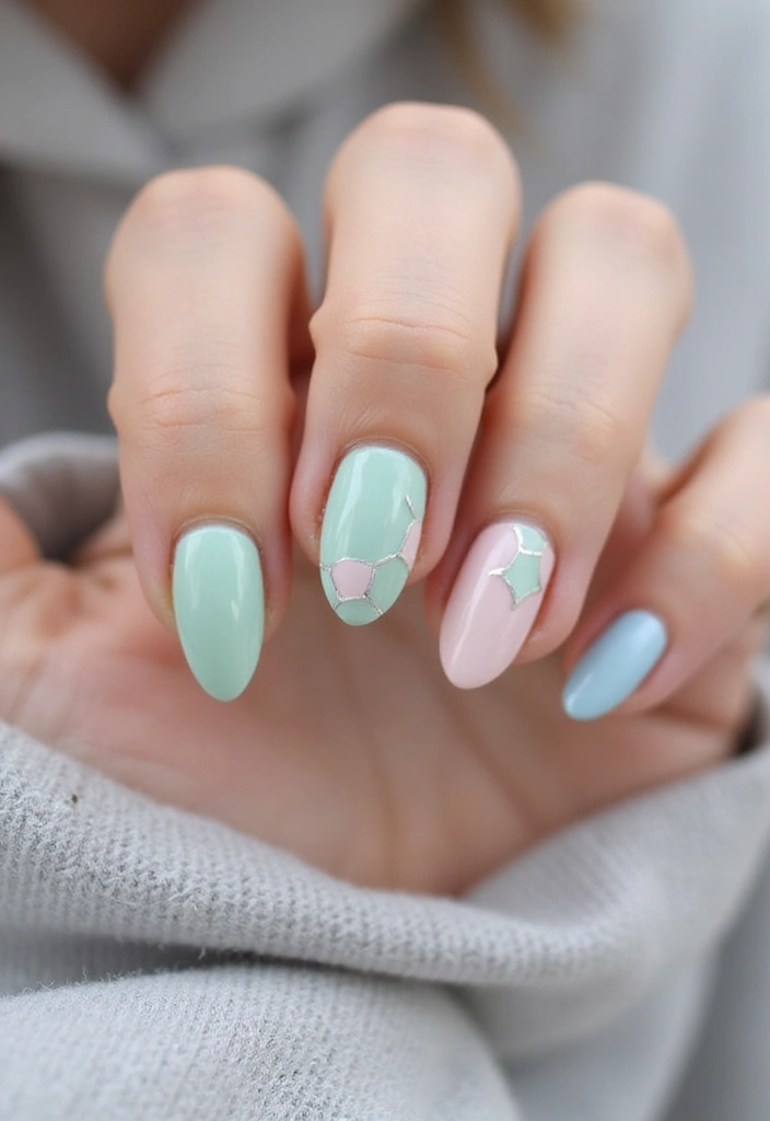 20 Stunning Simple Nail Designs in Acrylic That Will Steal Your Heart! - 3. Minimalist Geometric Patterns