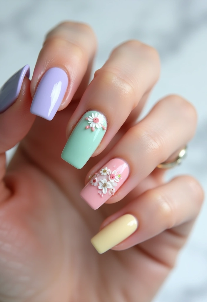 20 Stunning Simple Nail Designs in Acrylic That Will Steal Your Heart! - 5. Soft Pastel Shades