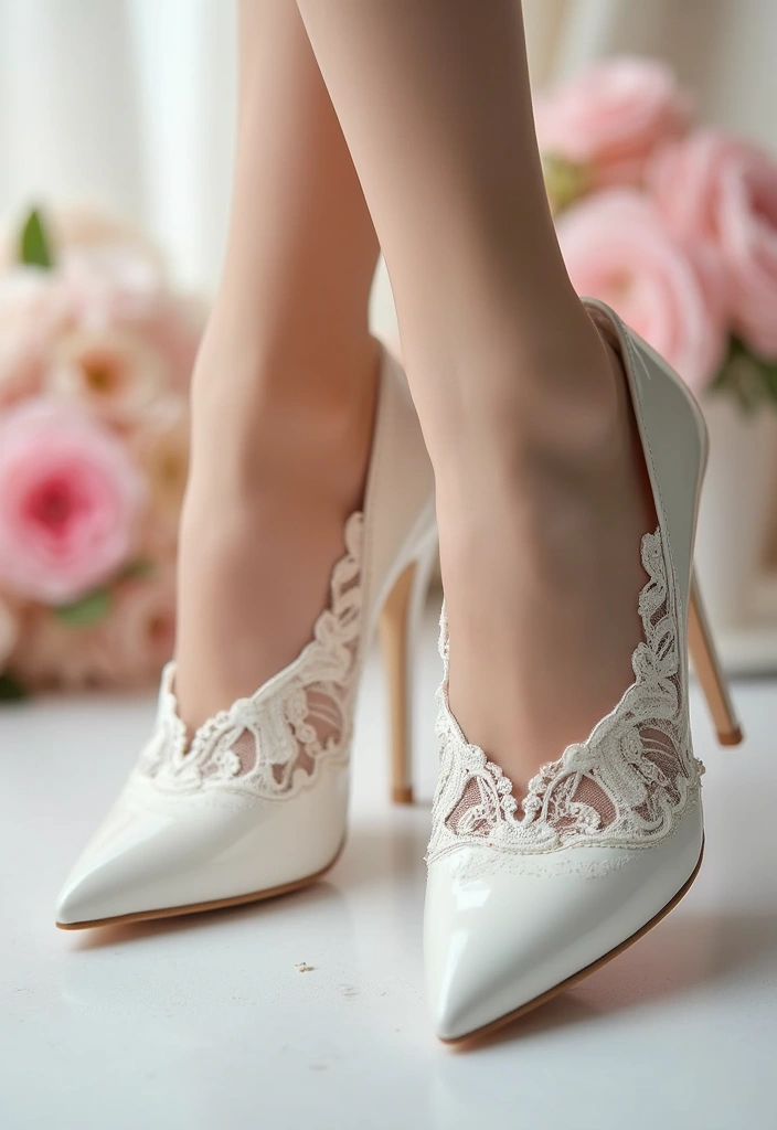 20 Stunning Wedding Footwear Ideas That'll Make You the Most Stylish Bride Ever! - 1. Classic White Stiletto Heels