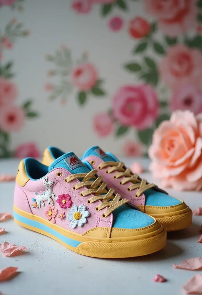 20 Stunning Wedding Footwear Ideas That'll Make You the Most Stylish Bride Ever! - 12. Unique Customized Sneakers