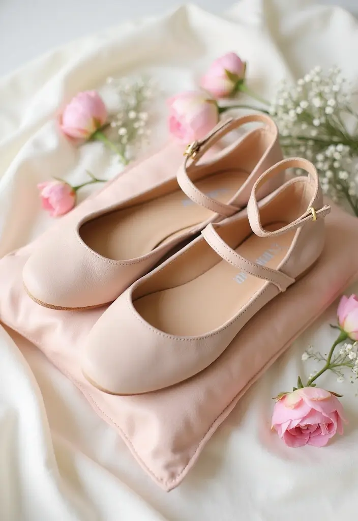20 Stunning Wedding Footwear Ideas That'll Make You the Most Stylish Bride Ever! - 13. Classic Ballet Flats