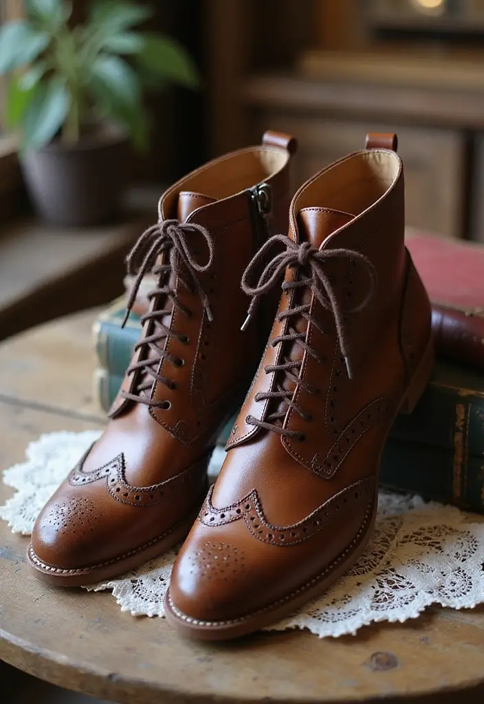 20 Stunning Wedding Footwear Ideas That'll Make You the Most Stylish Bride Ever! - 20. Vintage Booties