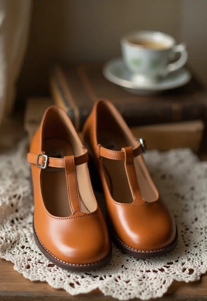20 Stunning Wedding Footwear Ideas That'll Make You the Most Stylish Bride Ever! - 7. Vintage-Inspired Mary Janes