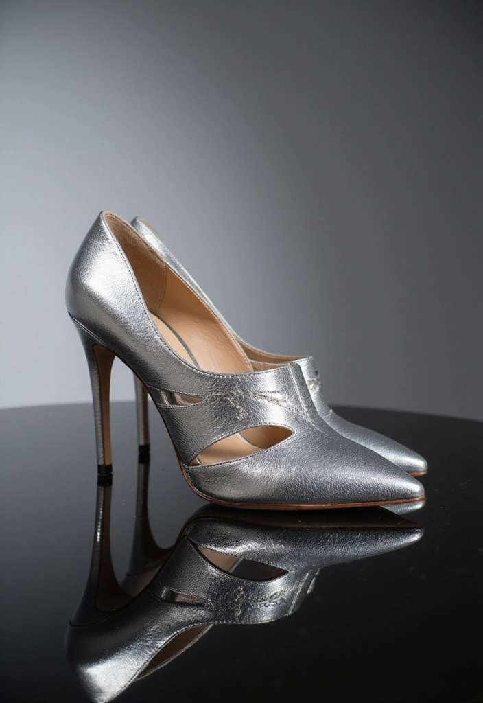 20 Stunning Wedding Footwear Ideas That'll Make You the Most Stylish Bride Ever! - 8. Modern Metallic Heels