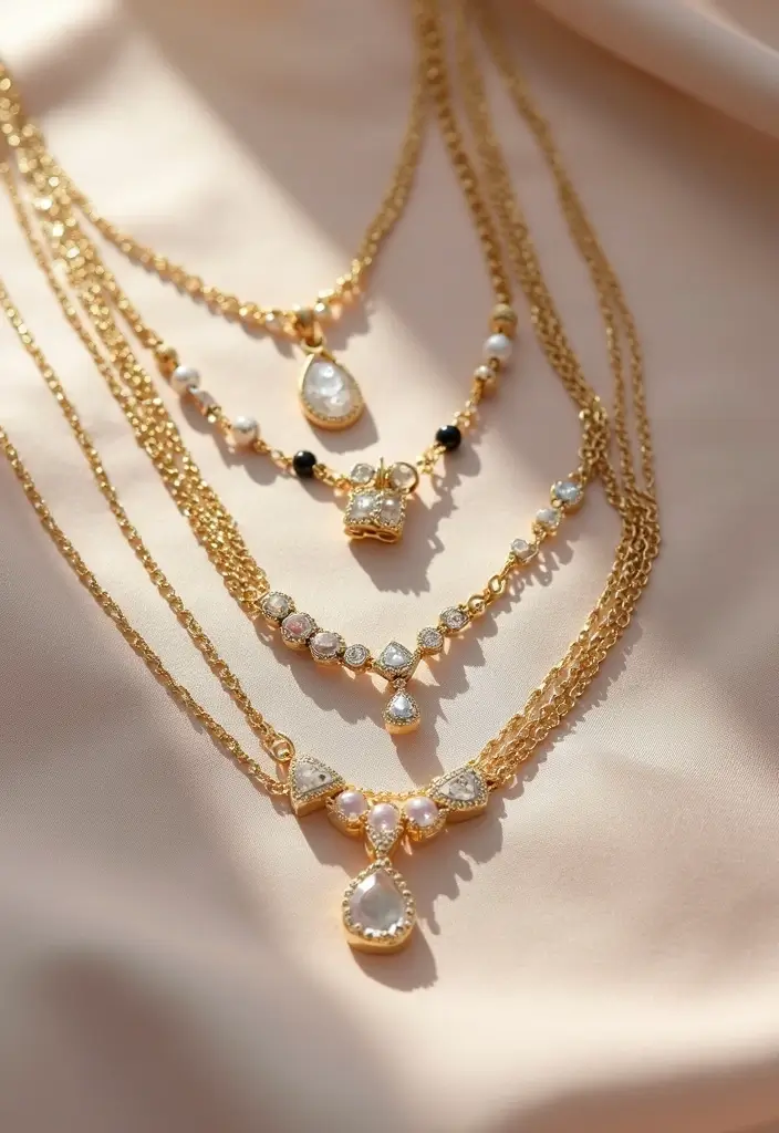 20 Stunning Wedding Jewelry Ideas Every Bride Will Adore (Wait Until You See #12!) - 19. Layered Necklaces
