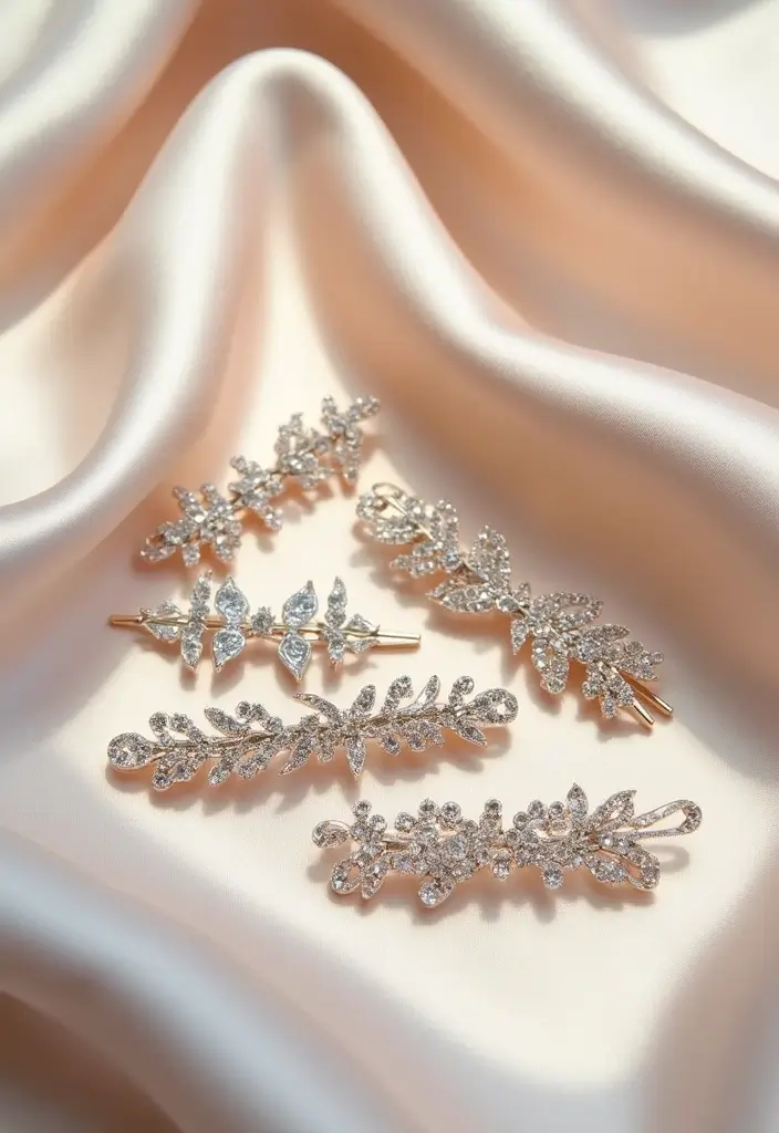 20 Stunning Wedding Jewelry Ideas Every Bride Will Adore (Wait Until You See #12!) - 5. Sparkling Hairpins