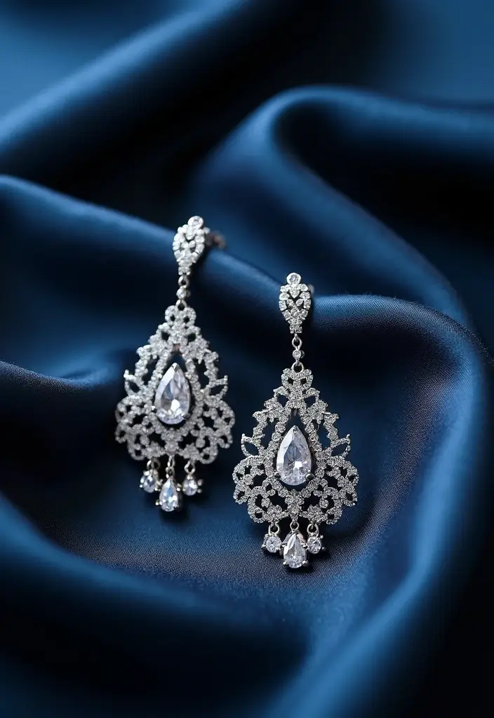 20 Stunning Wedding Jewelry Ideas Every Bride Will Adore (Wait Until You See #12!) - 6. Gorgeous Chandelier Earrings