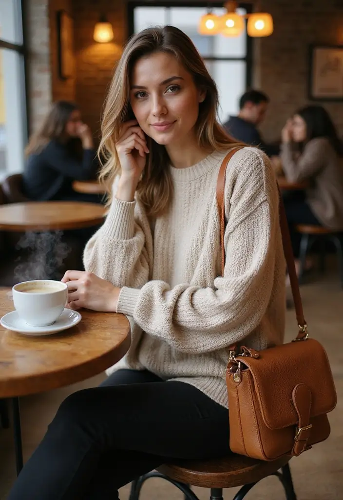 25 Casual Outfit Ideas for Women That'll Make You Look Effortlessly Chic! - 2. Comfy Sweater and Leggings