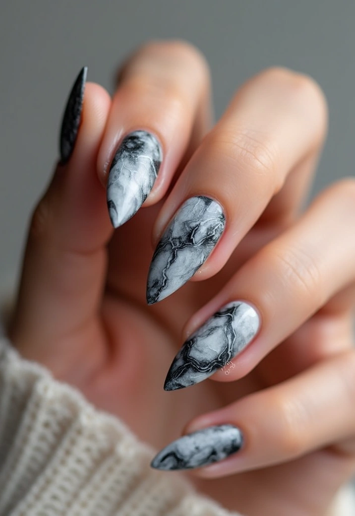 25 Nail Art Designs That Will Make You the Center of Attention (You Won't Believe #12!) - 1. Marble Effect Nails