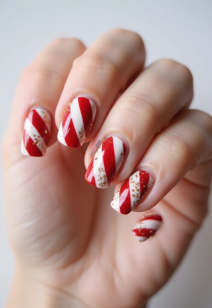 25 Nail Art Designs That Will Make You the Center of Attention (You Won't Believe #12!) - 10. Candy Cane Stripes
