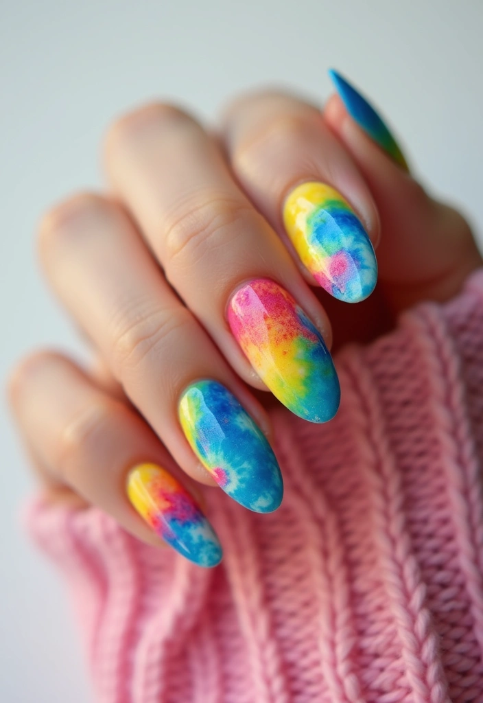 25 Nail Art Designs That Will Make You the Center of Attention (You Won't Believe #12!) - 14. Tie-Dye Nails