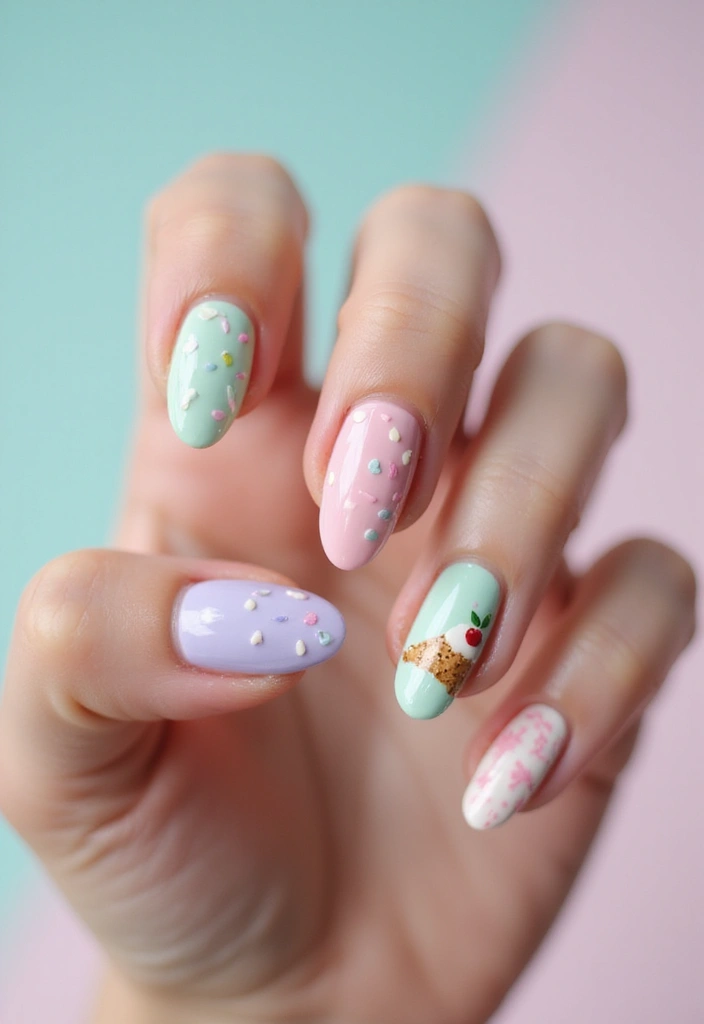 25 Nail Art Designs That Will Make You the Center of Attention (You Won't Believe #12!) - 24. Ice Cream Nails
