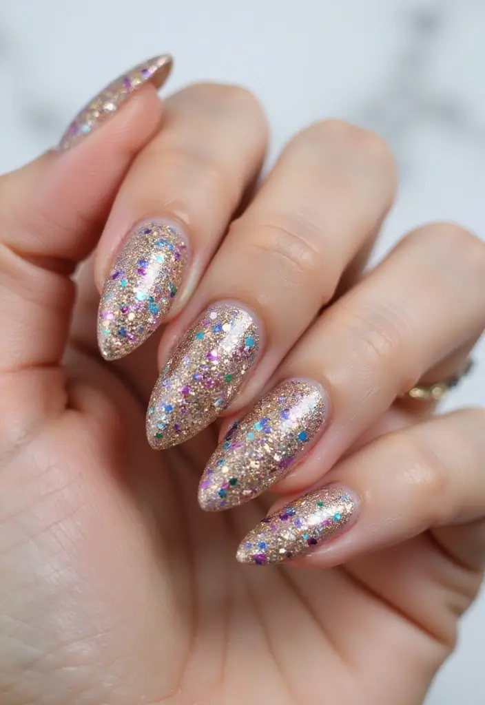 25 Nail Art Designs That Will Make You the Center of Attention (You Won't Believe #12!) - 5. Glitter Glam