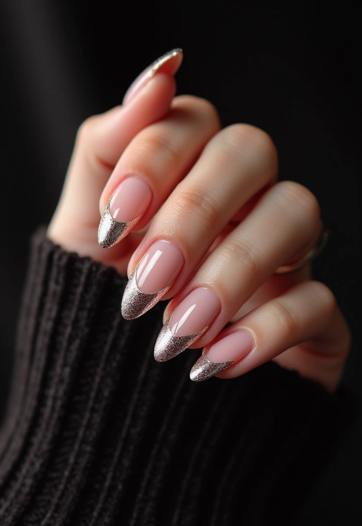 14 Stunning Acrylic Nails French Tip Designs That Will Leave You Speechless! - 10. Foil French Tips