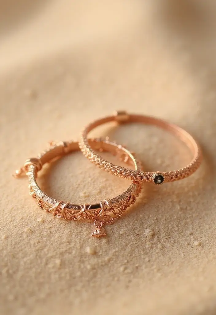 14 Stunning Rose Gold Jewelry Pieces You Absolutely Need in Your Collection (Don’t Miss #4!) - 10. Rose Gold Ankle Bracelets