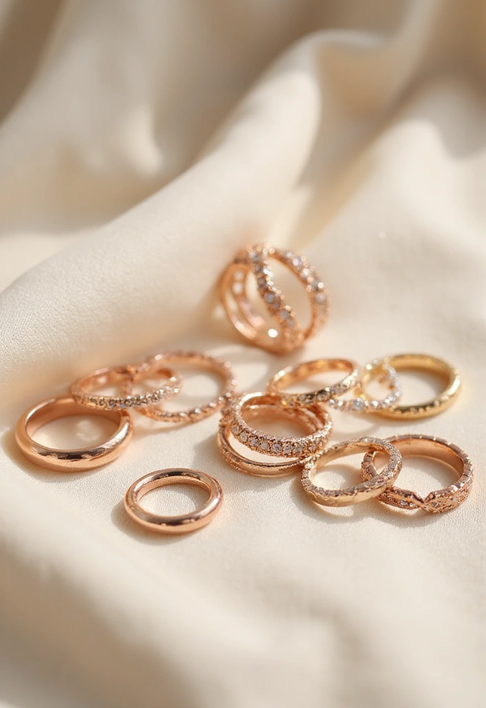 14 Stunning Rose Gold Jewelry Pieces You Absolutely Need in Your Collection (Don’t Miss #4!) - 3. Rose Gold Stackable Rings