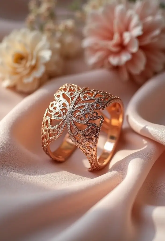 14 Stunning Rose Gold Jewelry Pieces You Absolutely Need in Your Collection (Don’t Miss #4!) - 4. Statement Rose Gold Cuff Bracelets