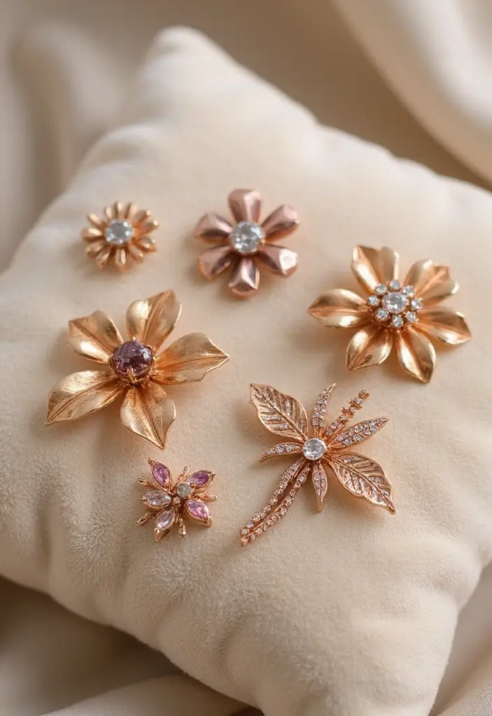 14 Stunning Rose Gold Jewelry Pieces You Absolutely Need in Your Collection (Don’t Miss #4!) - 7. Rose Gold Brooches