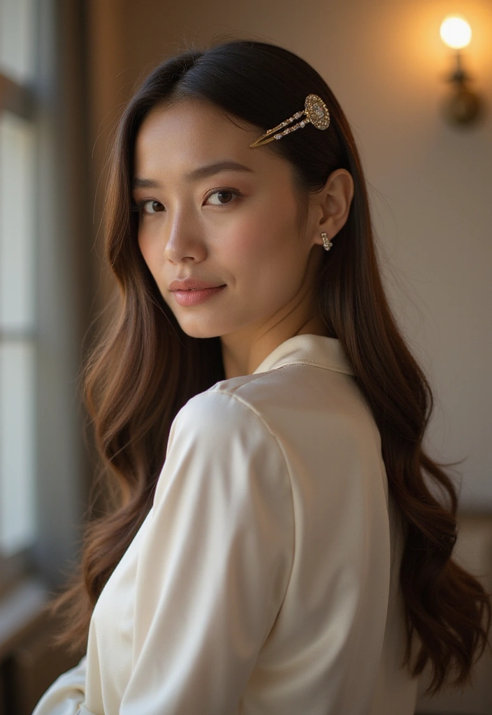 15 Hair Clip Hairstyles You Need to Try Right Now (Easy and Chic!) - 3. Sleek Side Part with Clip