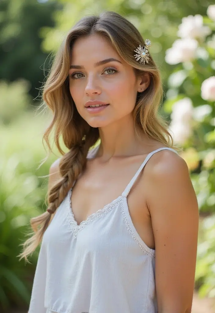 15 Hair Clip Hairstyles You Need to Try Right Now (Easy and Chic!) - 8. Side Braid with Clip Accent