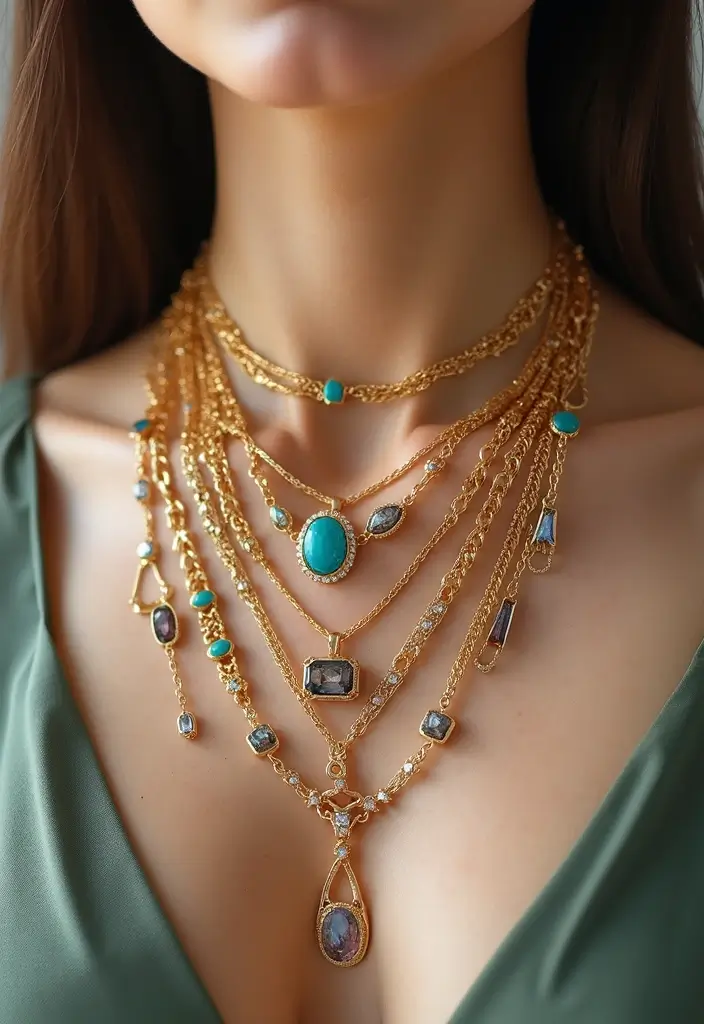 15 Must-Have Women Party Wear Jewellery Pieces That Will Steal the Show! - 5. Multi-layered Necklaces