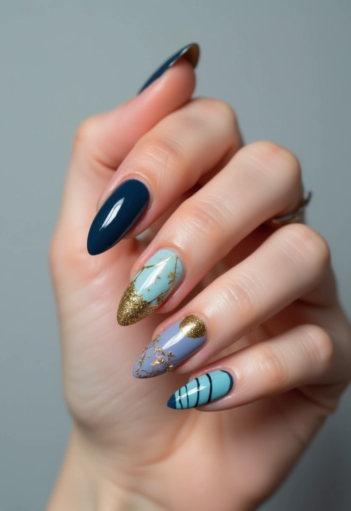 15 Stunning Short Nail Designs That Will Make You Want to Ditch Long Nails Forever! - 15. Mixed Media