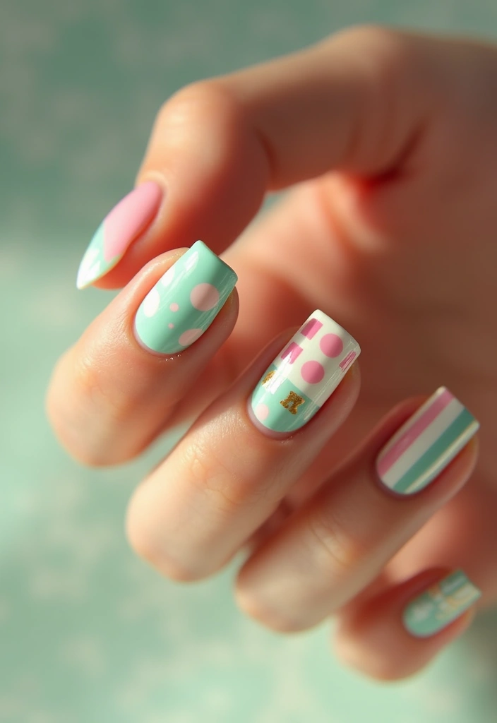 15 Stunning Short Nails Acrylic Square Designs You’ll Want to Try Right Now! - 13. Vintage Vibes