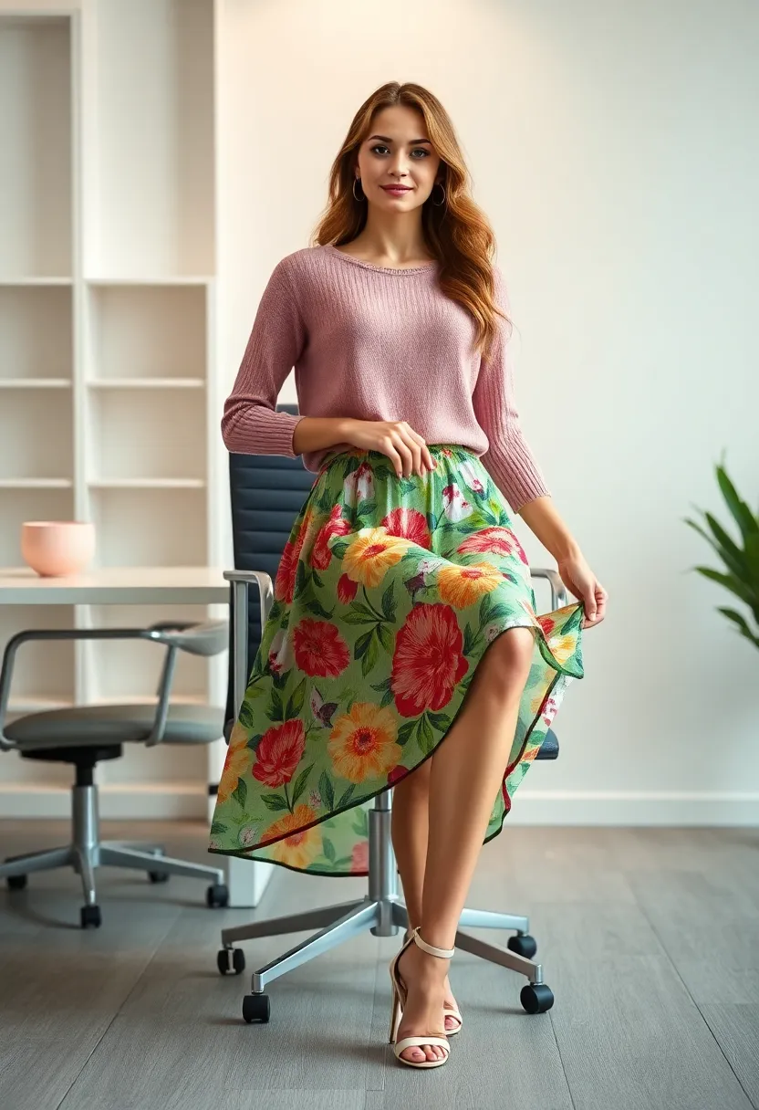 18 Casual Work Outfits That'll Make You the Office Style Icon (You'll Want to Steal #7!) - 9. Knit Top and A-Line Skirt